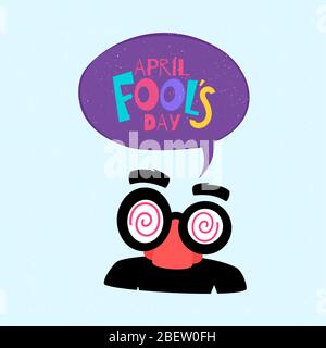 April fools poster Stock Vector