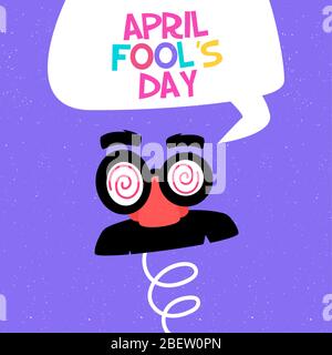April fools poster Stock Vector