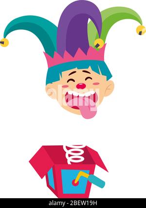 Isolated joke box Stock Vector