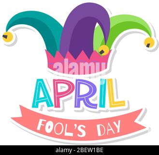 April fools poster Stock Vector