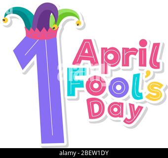 April fools poster Stock Vector