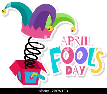April fools poster Stock Vector