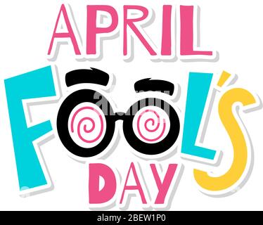 April fools poster Stock Vector