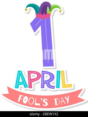 April fools poster Stock Vector