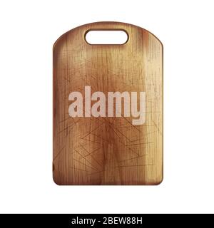 Wooden cutting board on a white background. Stock Vector