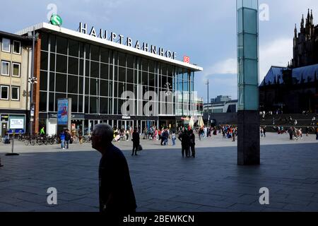 Cologne Central Railway Station. Koln Hauptbahnhof. Cologne.Germany Stock Photo