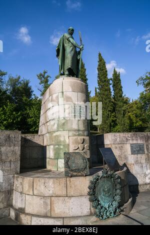 Monument of the first king of Portugal, D. Afonso Henriques, in Guimaraes, province of Braga, Portugal Stock Photo