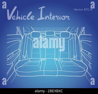 Machine inside. Interior of the vehicle. Vector Stock Vector Image ...
