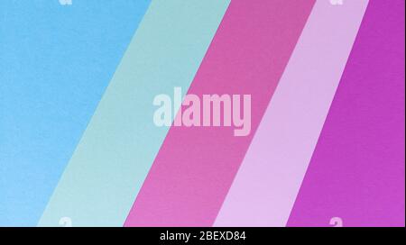 Multicolored pastel texture background. Purple, pink, green, blue sheets on photo. Stock Photo