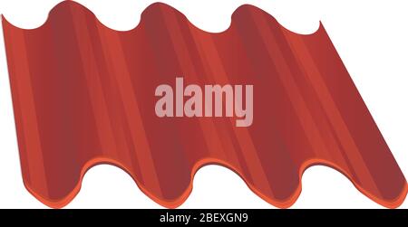 Metal roof icon. Cartoon of metal roof vector icon for web design isolated on white background Stock Vector
