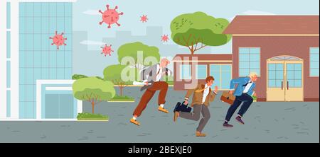 Business people world viral influenza pandemic Stock Vector
