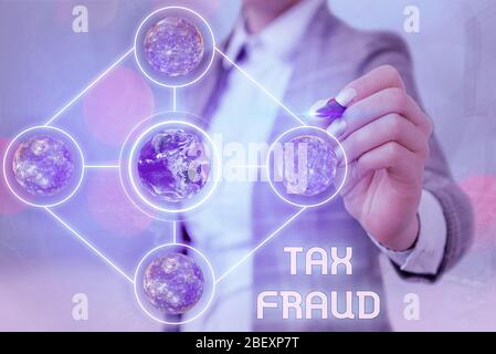 Word writing text Tax Fraud. Business photo showcasing entails cheating on a tax return in an attempt to avoid paying Elements of this image furnished Stock Photo