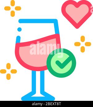 good wine endorsements icon vector outline illustration Stock Vector