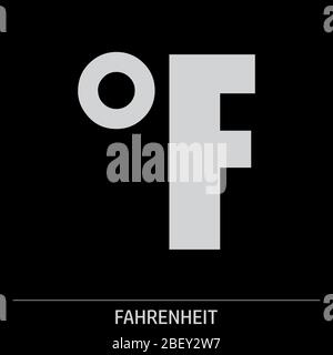 Fahrenheit temperature icon Stock Vector