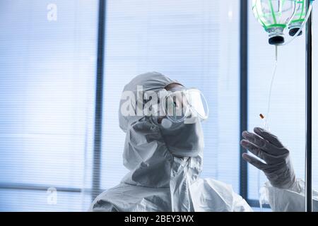 Medical workers working in the ward Stock Photo