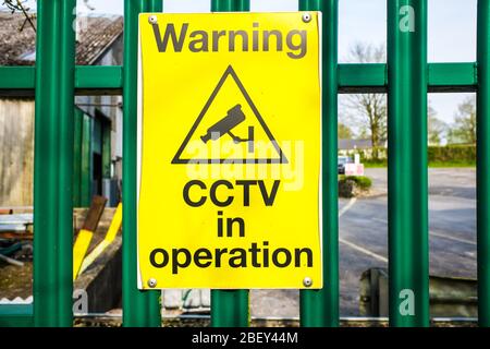 CCTV sign You are being watched, you are under surveillance Stock Photo