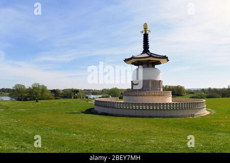 Peace Pagoda Milton Keynes Stock Photo