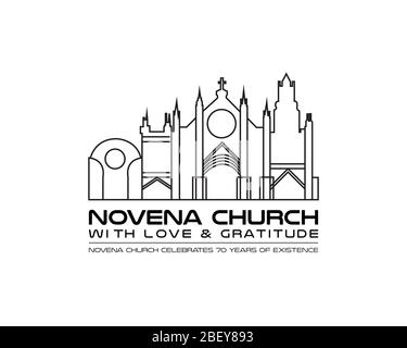 Church building icon vector. A Church with a cross on the roof. Church logo. Christian symbols. Stock Vector