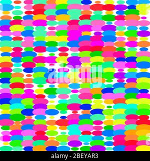 Colored  ovals on white background Stock Vector