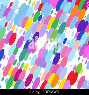 Colored  ovals on white background Stock Vector