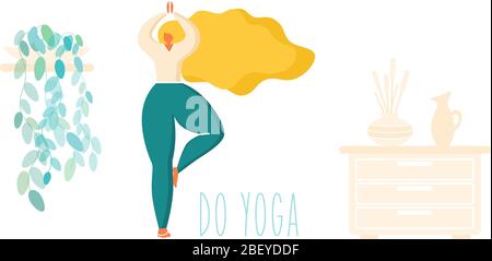 A cartoon character set of exercise woman showing lady holding dumbbell and  doing yoga 1822367 Vector Art at Vecteezy