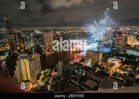 Bankok, Thailands capital att night Stock Photo