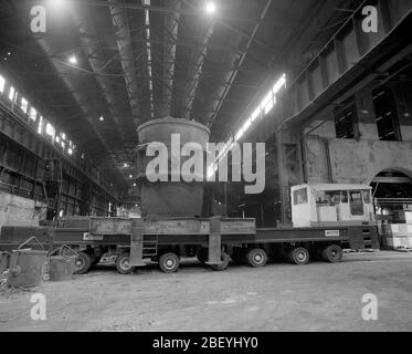 1992, Steel production in a Sheffield Steel Works, South Yorkshire, Northern England, UK Stock Photo