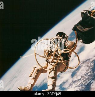 Photograph 2 of Astronaut Edward H. White II's Space Walk on Gemini IV Stock Photo