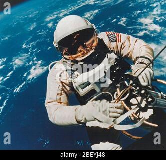 Photograph 1 of Astronaut Edward H. White II's Space Walk on Gemini IV Stock Photo