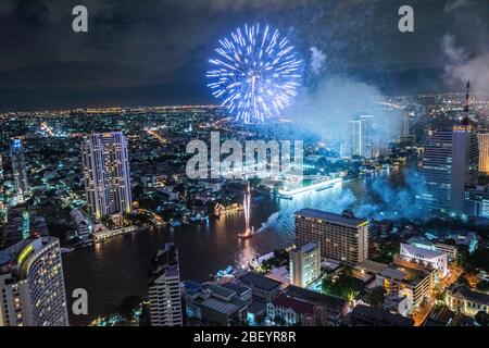 Bankok, Thailands capital att night Stock Photo