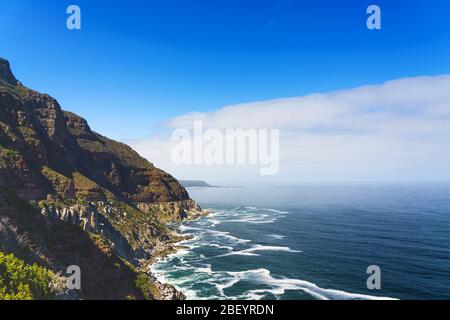 Chapman's Peak in Cape Town, South Africa. Copy space for text. Stock Photo
