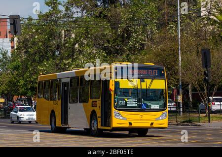 SANTIAGO, CHILE - SEPTEMBER 2016: A Transantiago bus Stock Photo