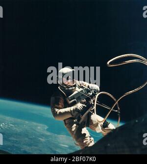 Photograph 4 of Astronaut Edward H. White II's Space Walk on Gemini IV Stock Photo