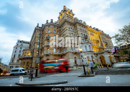 LONDON- The Langham London, a 5 star luxury hotel on Regent Street in the West End Stock Photo