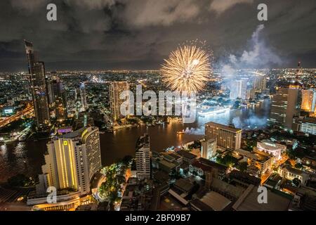 Bankok, Thailands capital att night Stock Photo