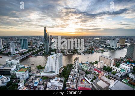 Bankok, Thailands capital att night Stock Photo