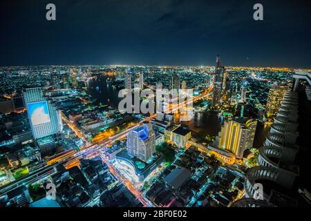 Bankok, Thailands capital att night Stock Photo