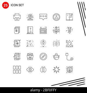 Line Pack of 25 Universal Symbols of money, finance, back to school ...