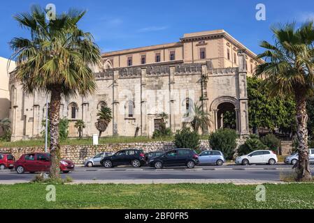 Santa Maria della Catena church in port of Palermo city of Southern Italy, the capital of autonomous region of Sicily Stock Photo