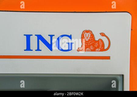 ING Bank Logo ATM At Diemen The Netherlands 2018 Stock Photo