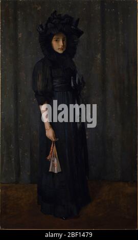 Artists Daughter in Mothers Dress Young Girl in Black. Jh Purchased From Davis Galleries, New York 1957HIGH MUSEUM OF ART, Atlanta. 'After Whistler,' 15 November 2003-8 February 2004. TOUR: DETROIT INSTITUTE OF ARTS, 6 March-30 May 2004.NEWARK MUSEUM, New Jersey. Stock Photo