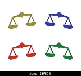 Libra icon illustrated in vector on white background Stock Vector