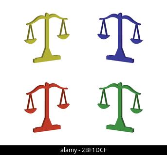 Libra icon illustrated in vector on white background Stock Vector