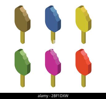 ice cream icon illustrated in vector on white background Stock Vector ...
