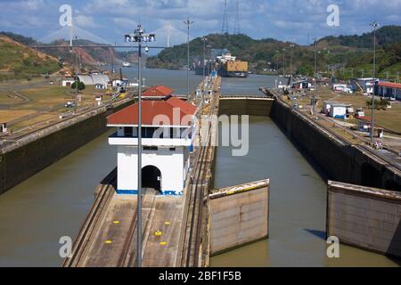 Pedro Miguel Locks, Panama Canal, Panama, Central America Stock Photo