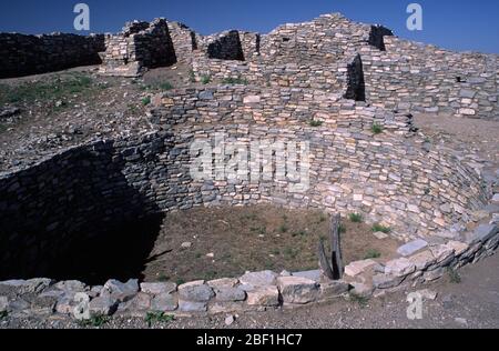 Kiva at Gran Quivira, Salinas Pueblo Missions National Monument, New Mexico Stock Photo