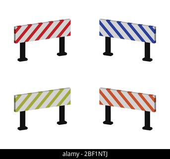 roadblock icon illustrated in vector on white background Stock Vector