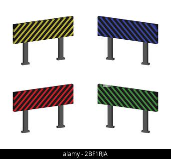 roadblock icon illustrated in vector on white background Stock Vector