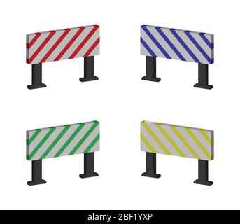 roadblock icon illustrated in vector on white background Stock Vector