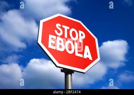 Stop ebola virus sign Stock Photo